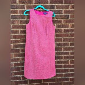 Boden Sleeveless Pink Tweed Jumper Dress, Sz 8